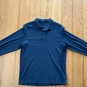 Vuori Men's Navy Long Sleeve Polo